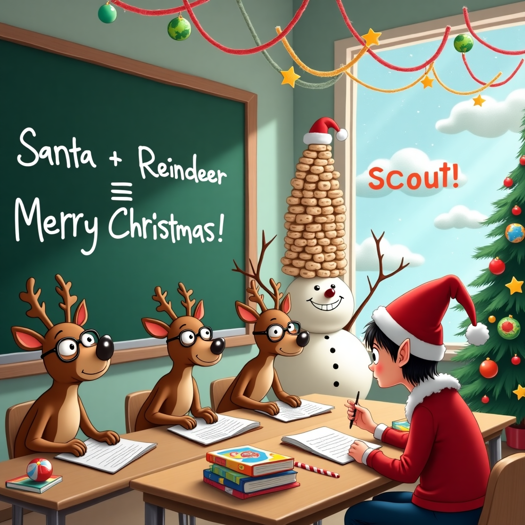 Funny classroom Christmas Card