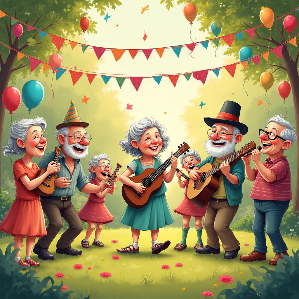 Playing Ukulele , Playing washboard with Kazoo, Singing, Dancing , Ukukeme groups, and Birthday Card