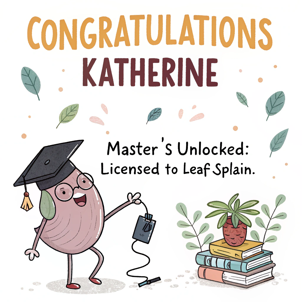 Masters degree, Being annoying , Plants, Minimalism , and Congratulations Card