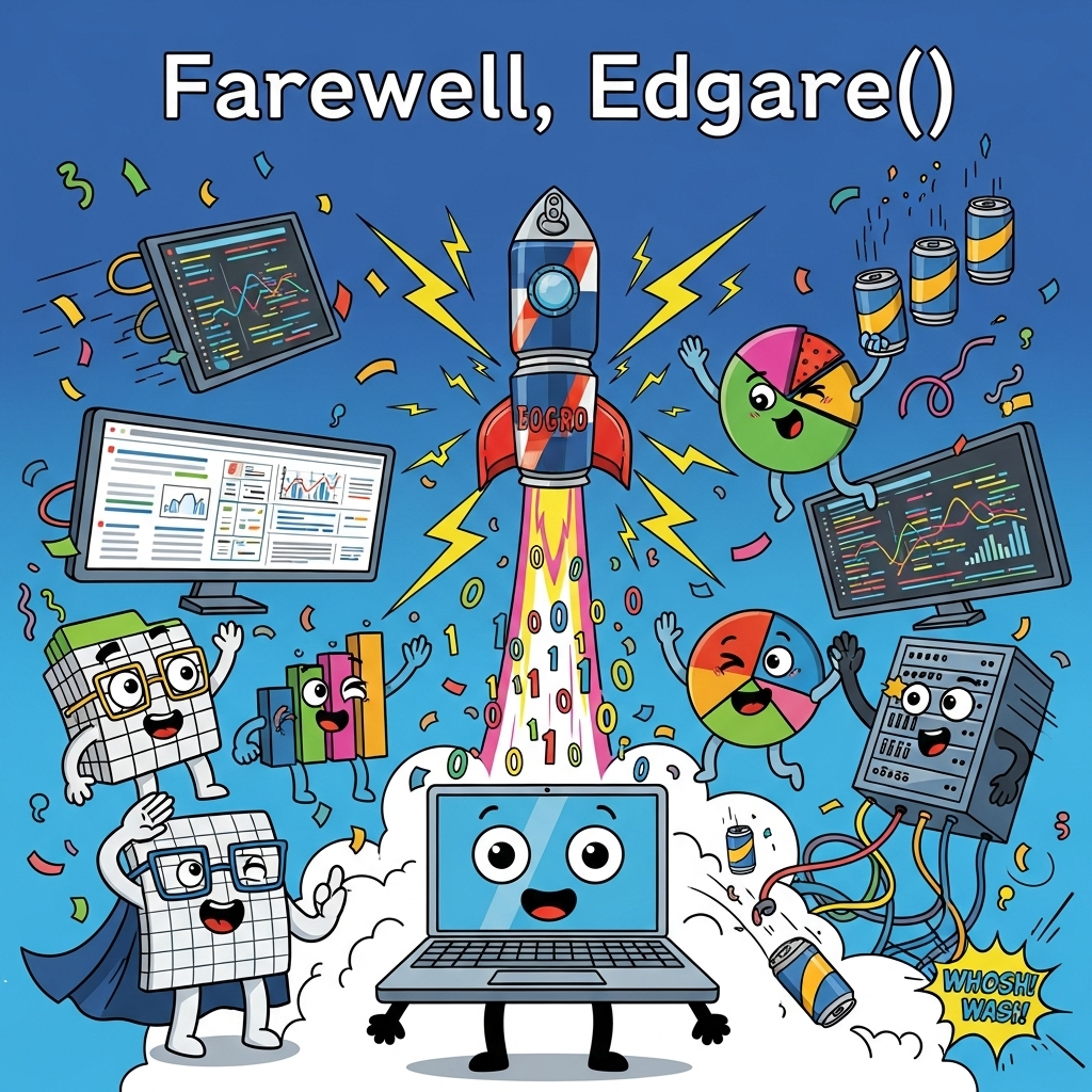 Systems, coding, data, spreadsheets, energy drinks, and Farewell Card