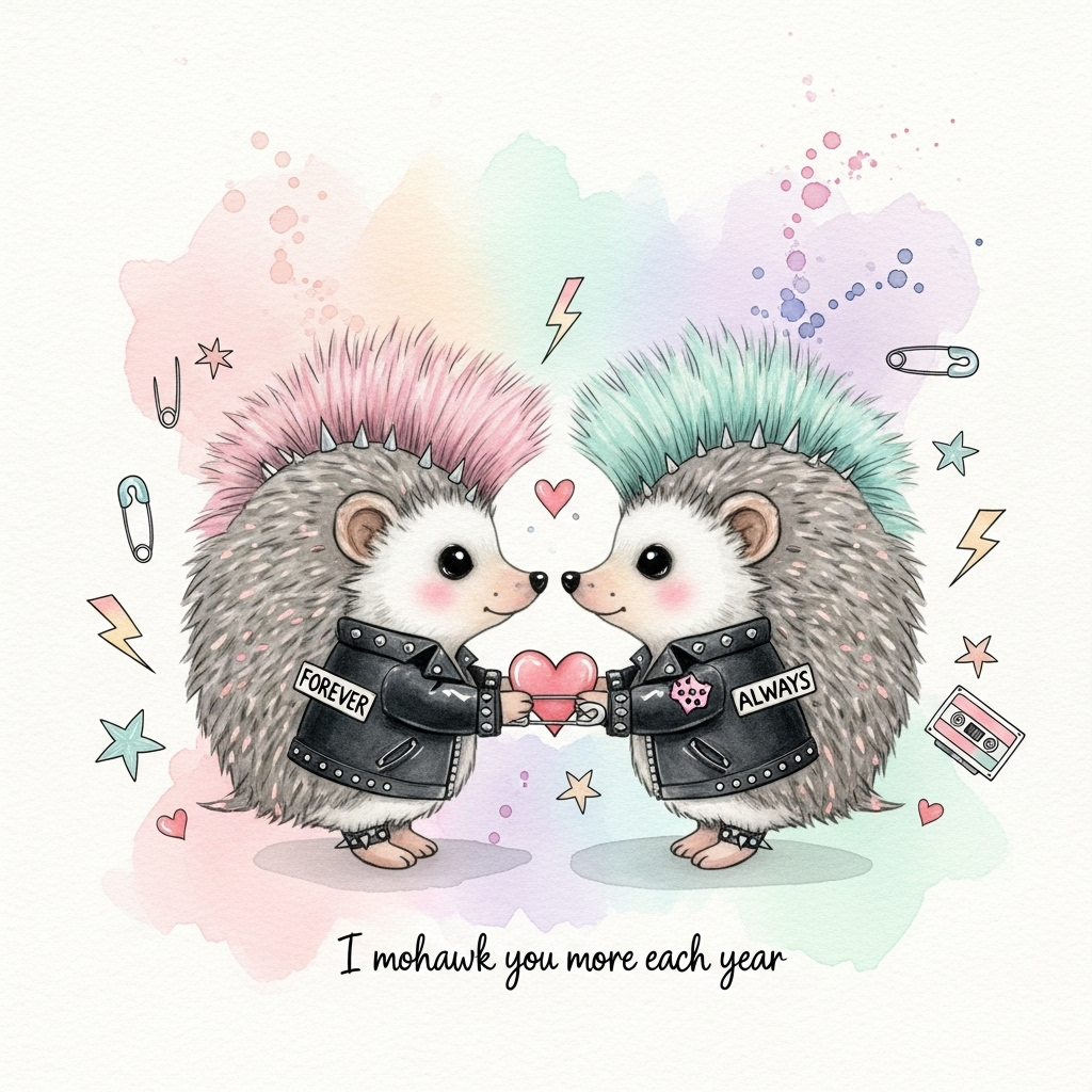 Punk, and Anniversary Card