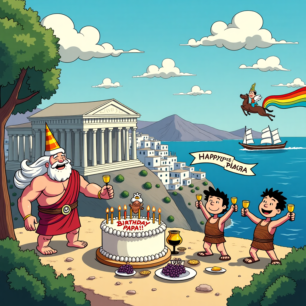 Greece Birthday Card