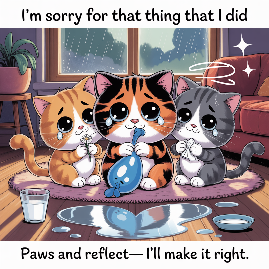 Sad cats, and Sympathy Card