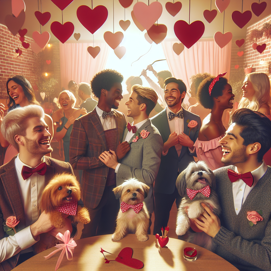Clubbing, small dogs, friends Valentines-day Card