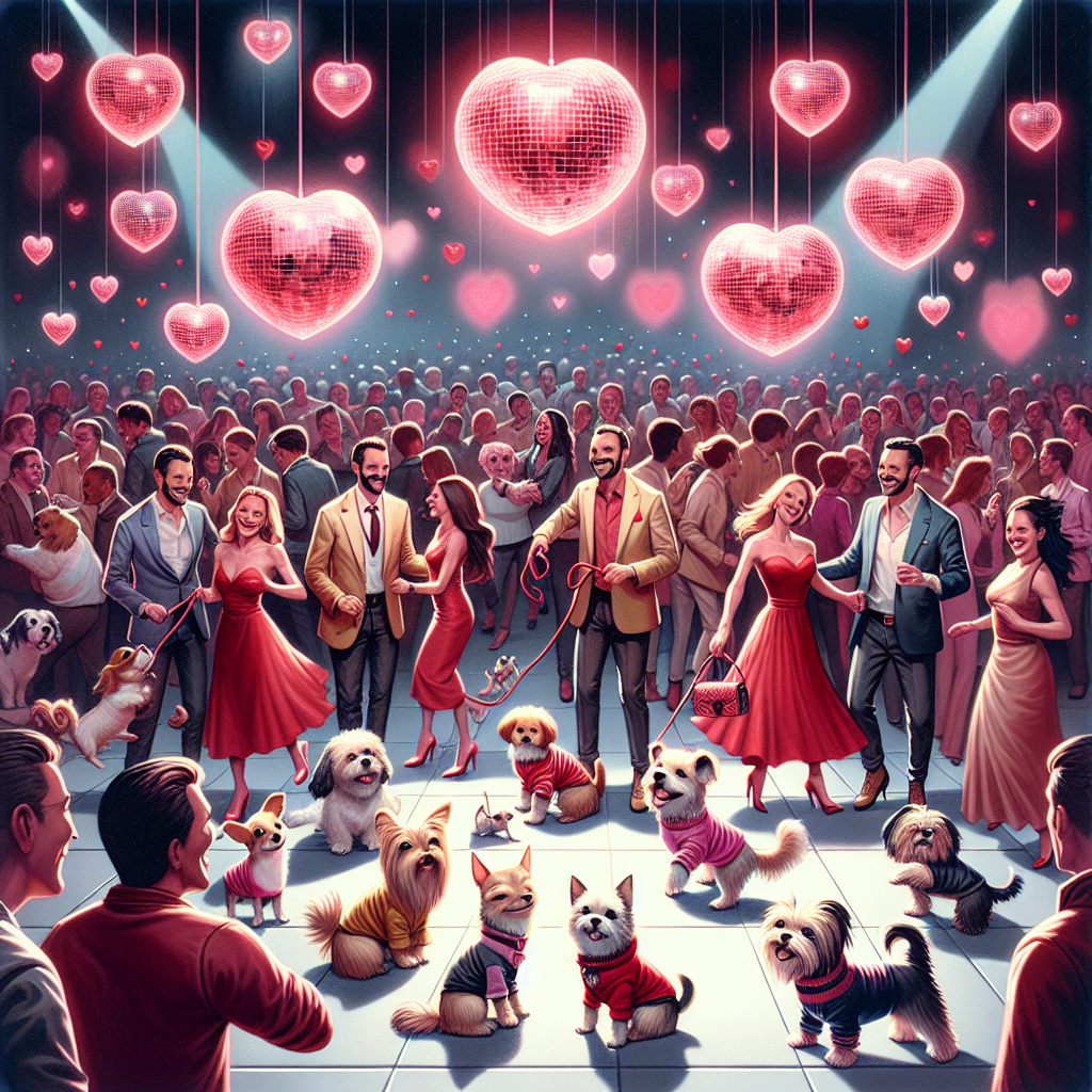 Clubbing, small dogs, friends Valentines-day Card