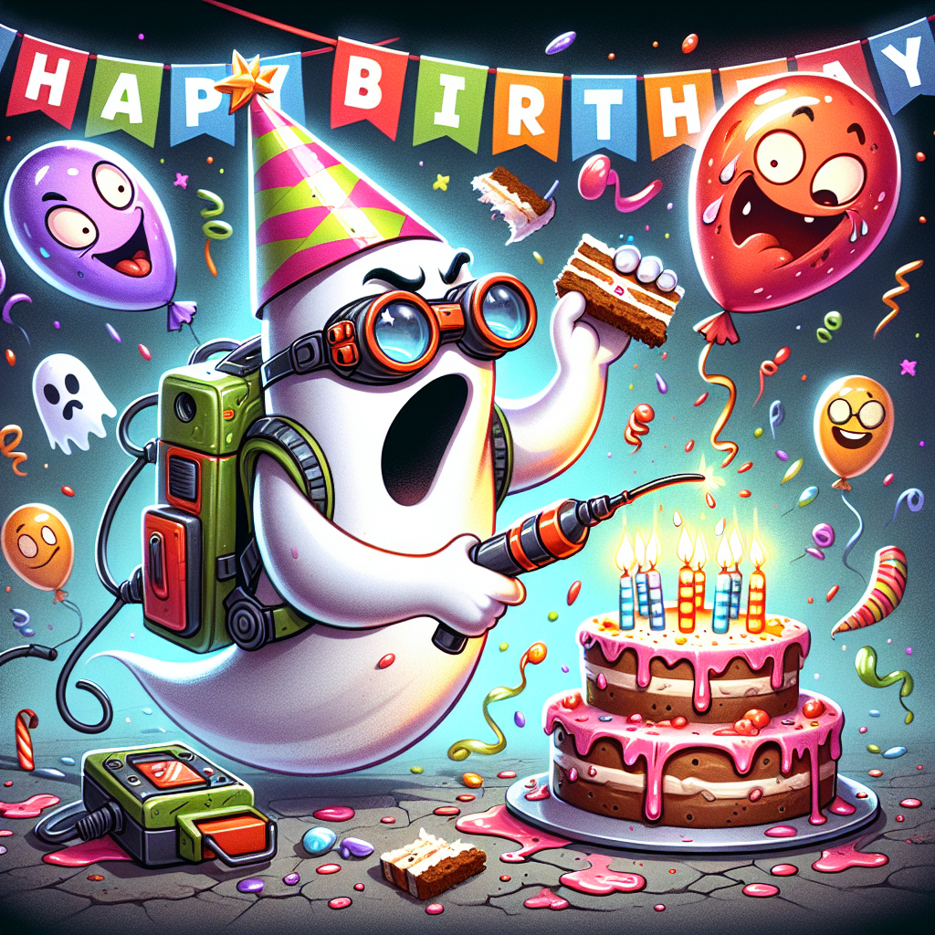 Ghostbuster Birthday Card