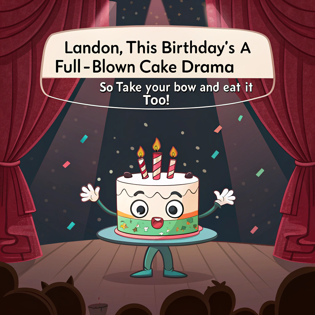Birthday cake, theater lighting and drama Birthday Card