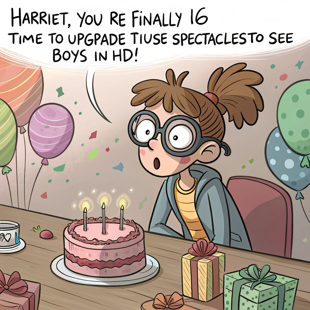 Spectacles, and Granddaughter Birthday Card