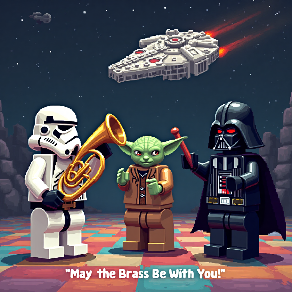 Lego Star Wars brass band, and Farewell Card