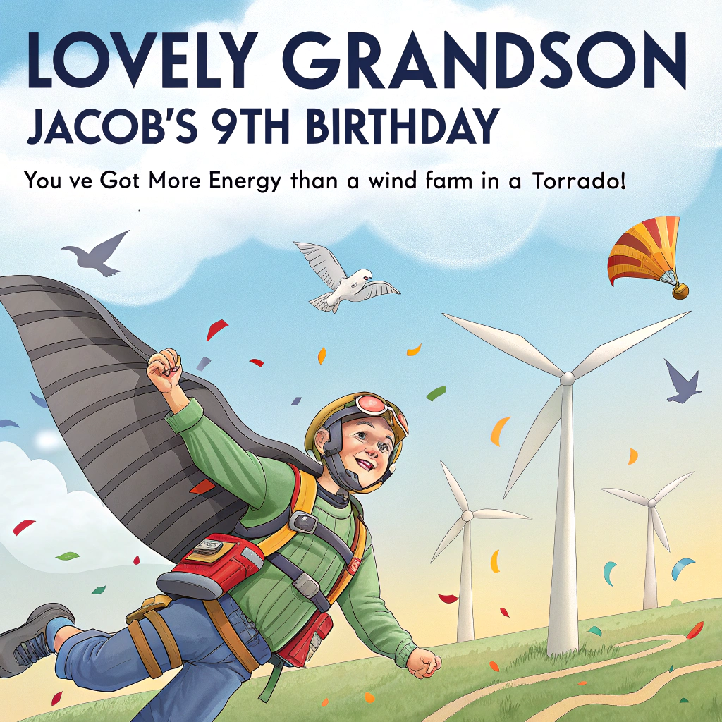 Wind turbines , and Birthday Card