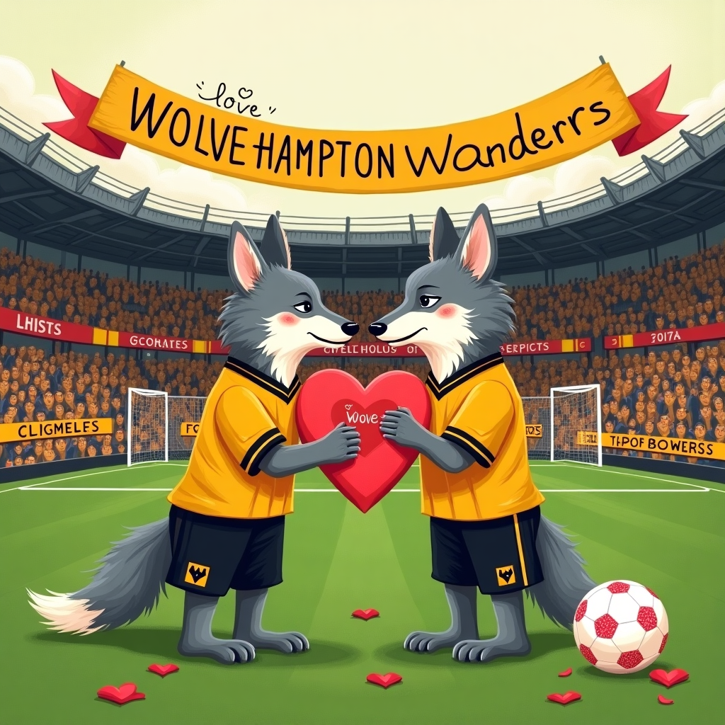 Wolverhampton Wanderers Valentines-day Card