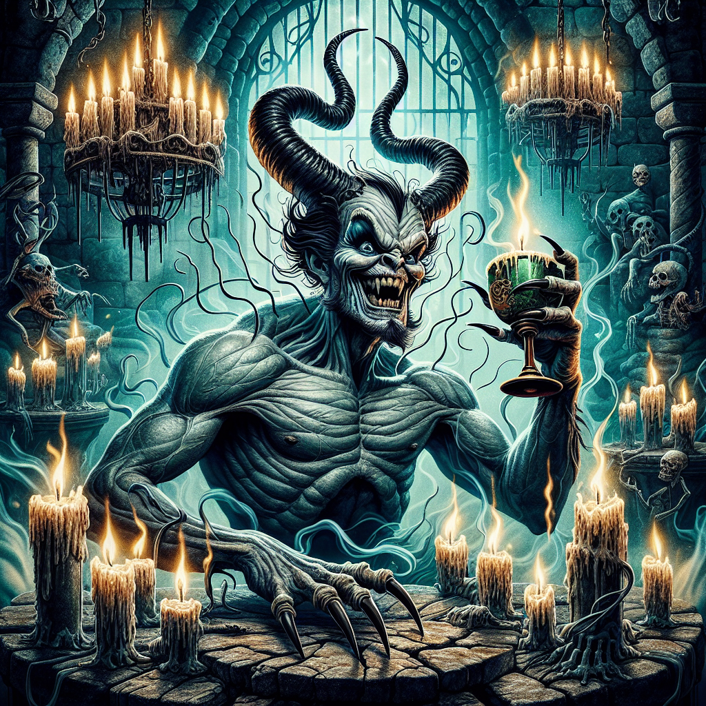 Demonic Johnny depp, Dungeon, Wine, and Fire Birthday Card