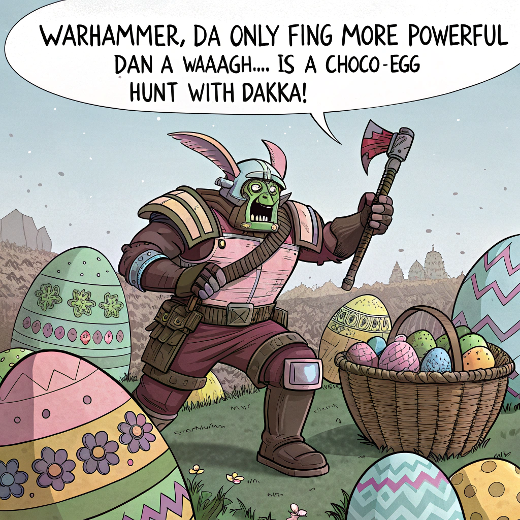 Warhammer 40000 orc Easter Card