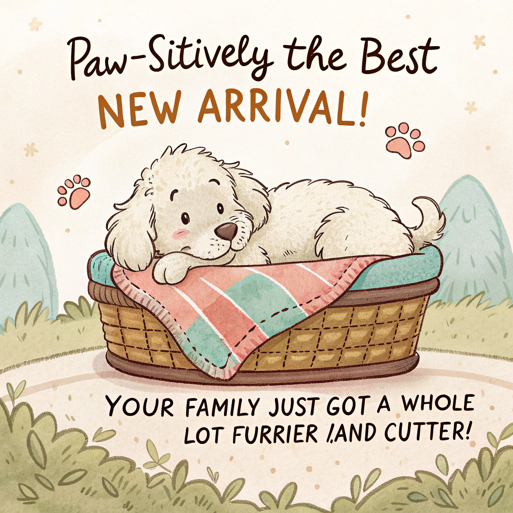 Cockapoo , and New-baby Card