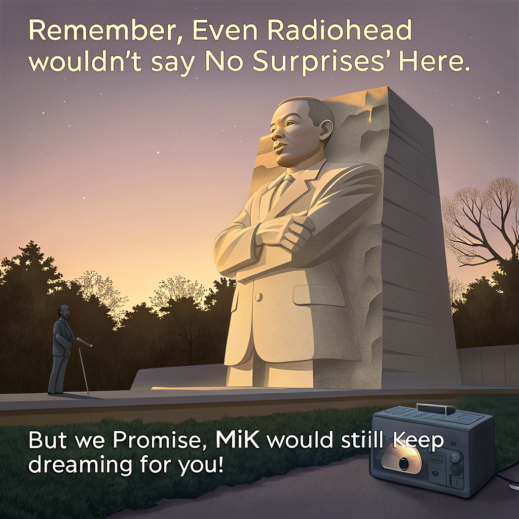 Martin Luther king memorial, Radiohead, and Sympathy Card