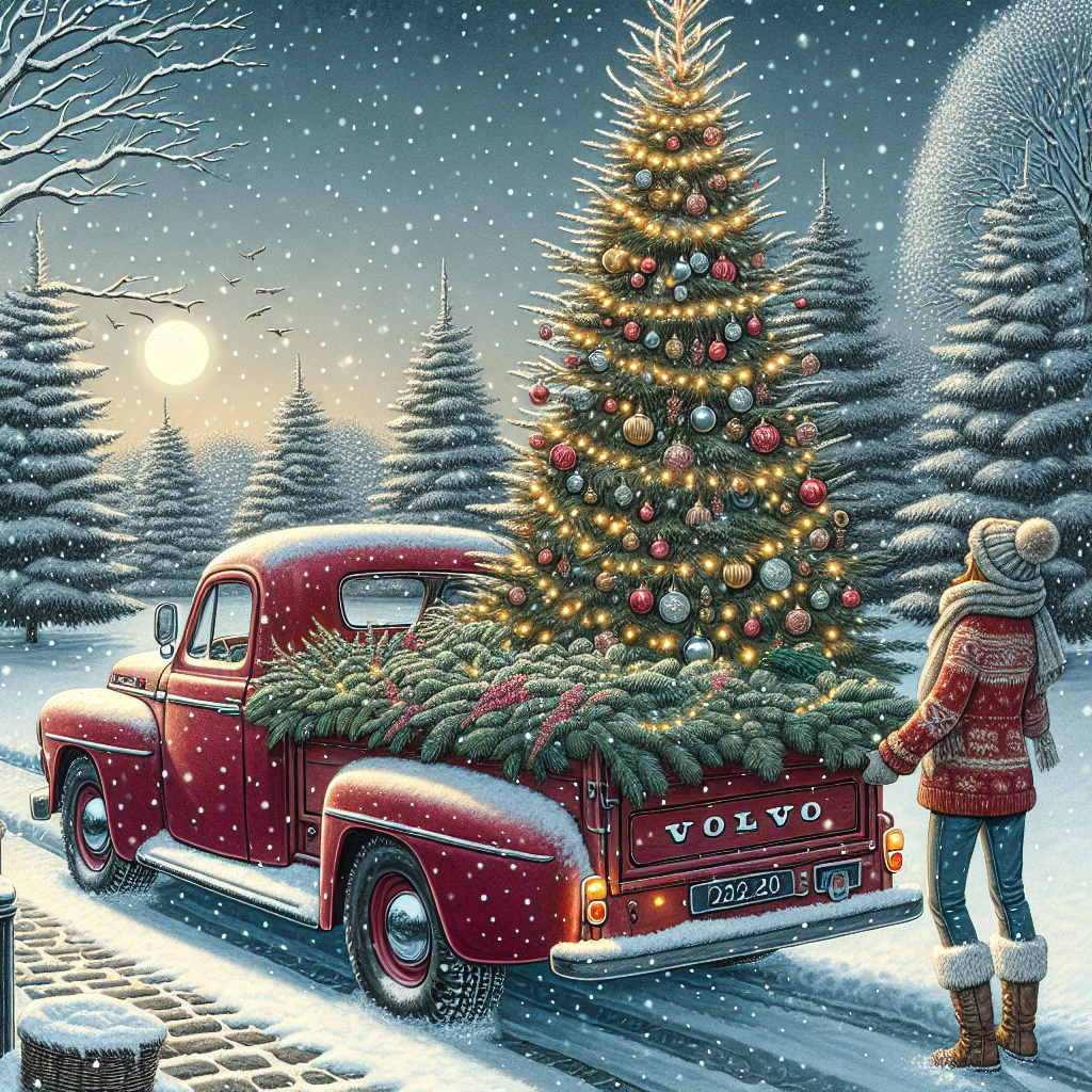 Trucks, Volvo, and People Christmas Card