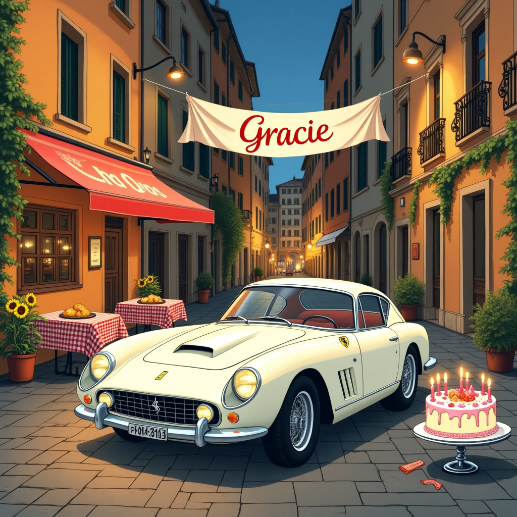 Sweet sixteen, White Ferrari Song by Frank Ocean, Arancini, and Rome Birthday Card