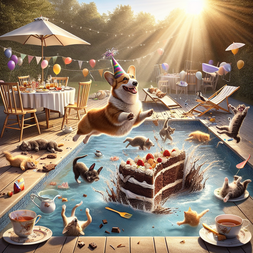 Chocolate , Corgi, Cake, Swimming, Tea, and Siesta Mothers-day Card