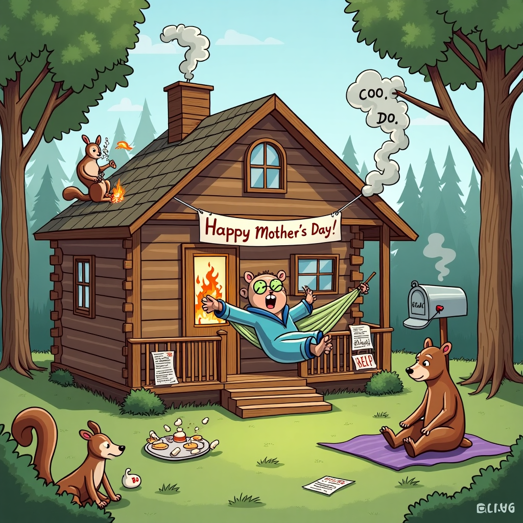 Cabin Mothers-day Card