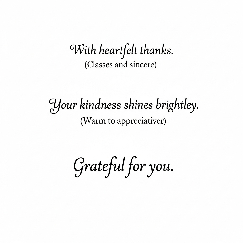 Here’s your photorealistic image prompt for the thank-you card:  

---

**Prompt:**  
Ultra-high-definition 4K photorealistic scene, taken with a vintage Leica camera perspective, showing a warmly lit Art Deco-style lounge in golden hour light. Elegant geometric patterns in brass and deep emerald green, with sleek mirrored panels and rich walnut furniture. On a polished marble table in the foreground sits a single crystal vase with a perfect bouquet of creamy white calla lilies and soft blush roses, their petals catching the light with delicate shadows. In the background, a hint of a sunbeam filters through tall stained-glass windows in bold Art Deco shapes. The composition is calm and sincere, evoking deep gratitude and warmth.  
In the lower right corner, subtly embossed in gold foil-style lettering:  
*"You made all the difference."*  

---

Would you like me to also give you **three alternative text lines** that could fit this image so you have options for the card’s personality?
Generated with these themes: Art deco, and .
Made with ❤️ by AI.