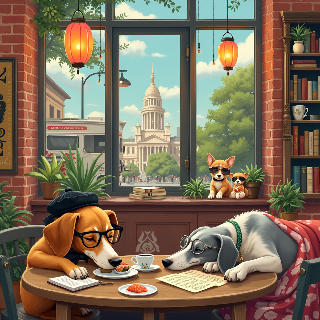 Poetry, Dogs, Sushi, Sleeping, Coffee, and Austin, Texas Birthday Card