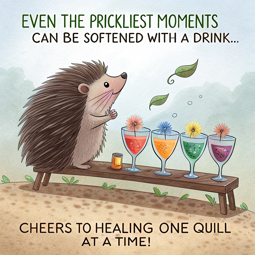 Bartending, porcupines, and Sympathy Card