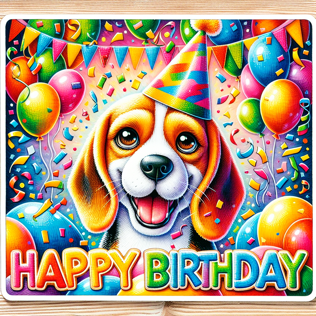 Beagle Birthday Card