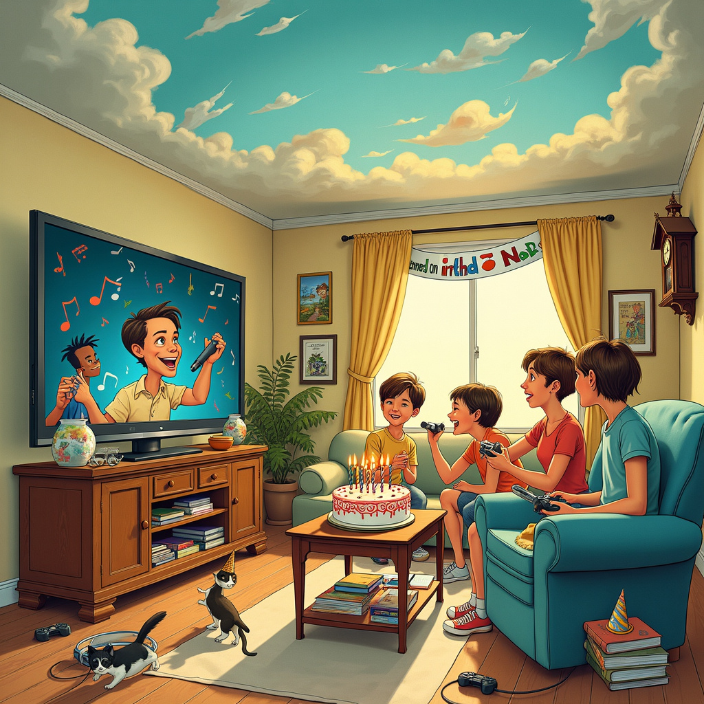 Singing, Gaming, and Playstation Birthday Card