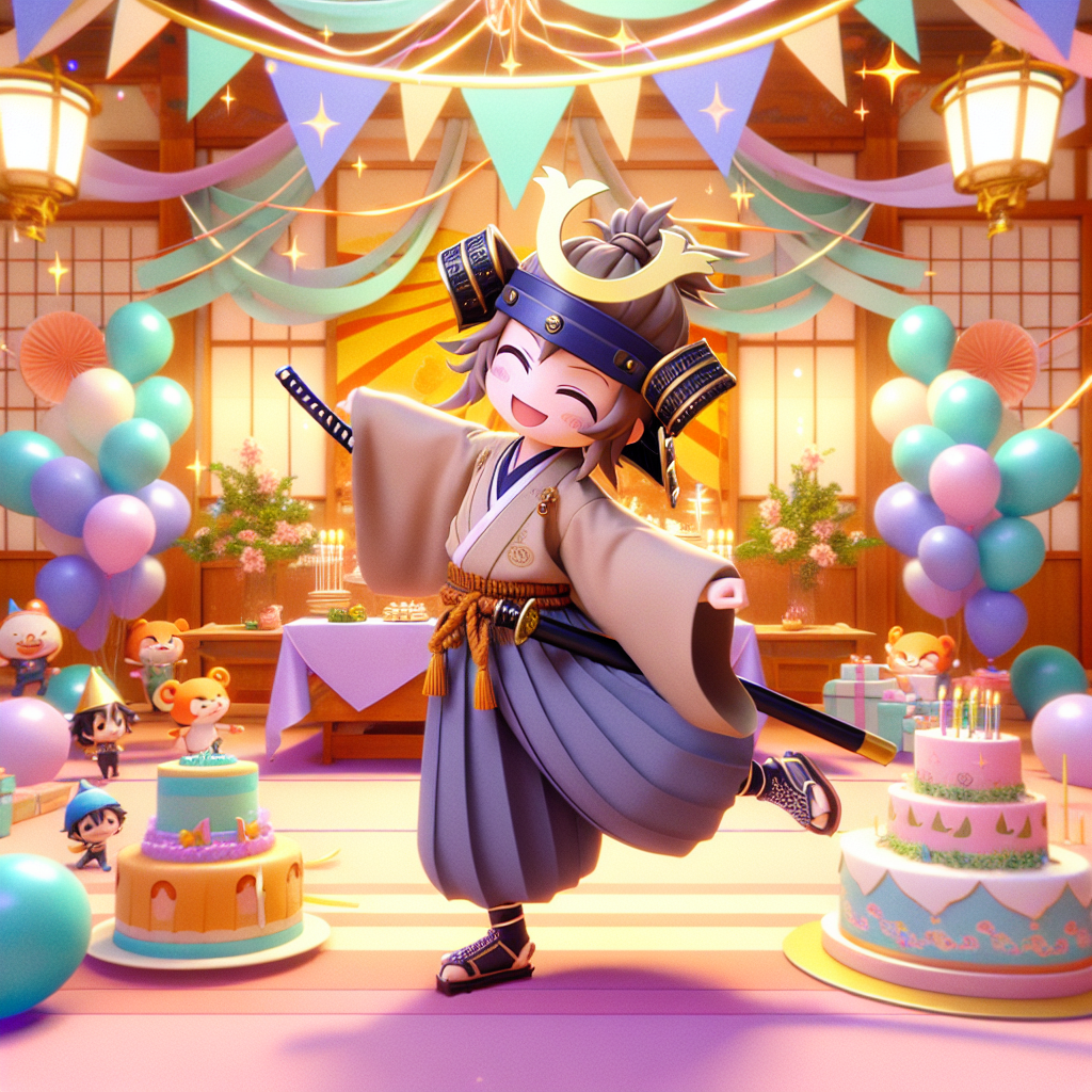 Demon Slayer, Muichiro Tokito, and Dancing Birthday Card
