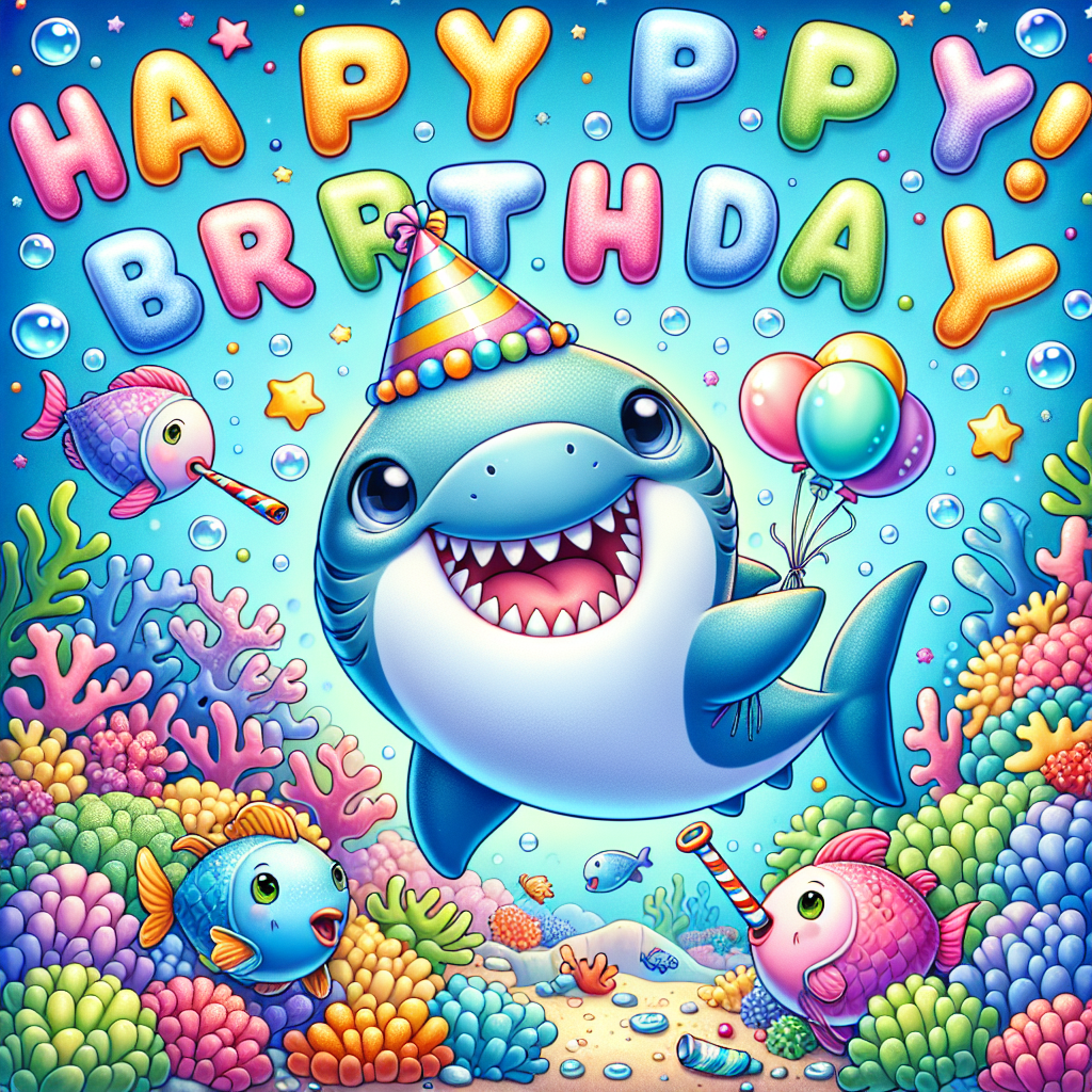 Shark Birthday Card