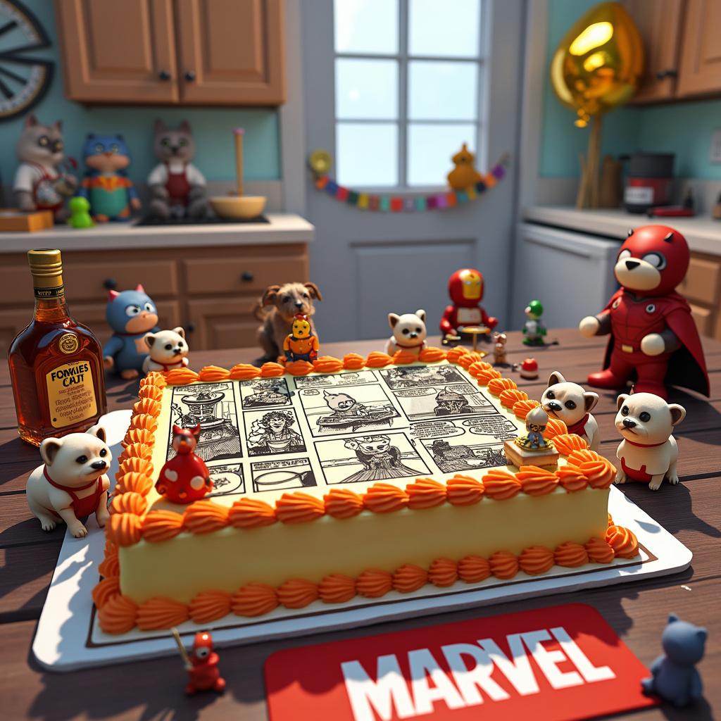 Cooking , Cats , Marvel, Dogs, and Rum Birthday Card