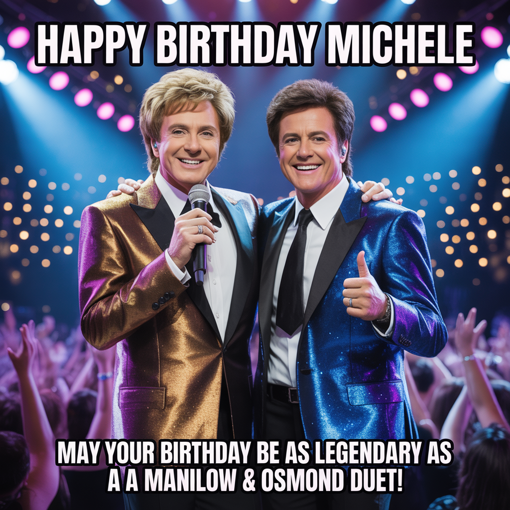 Barry Manilow and Donny Osmond, and Birthday Card