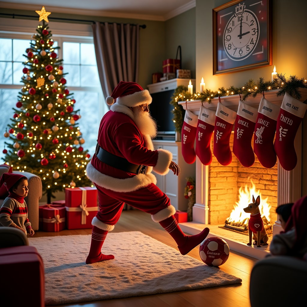 Liverpool Football Club , and Scoring a goal Christmas Card
