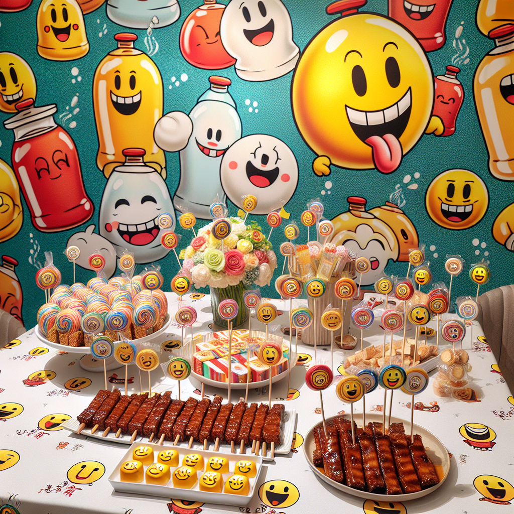 Sweets , Chinese ribs, Mr men, and Coke Birthday Card