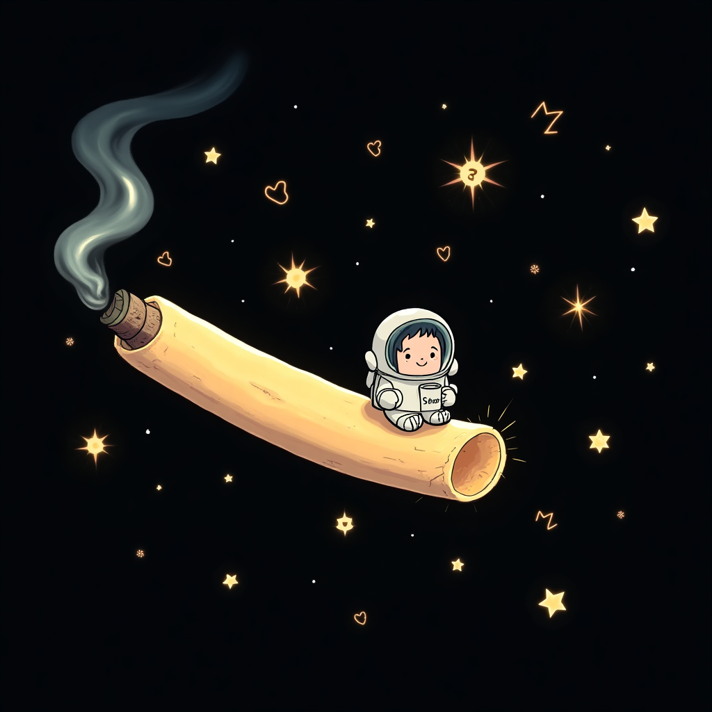 Giant weed blunt, and Black void Sympathy Card