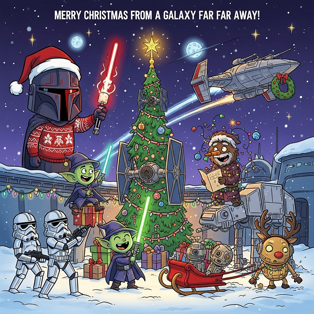 Star wars , and Christmas Card