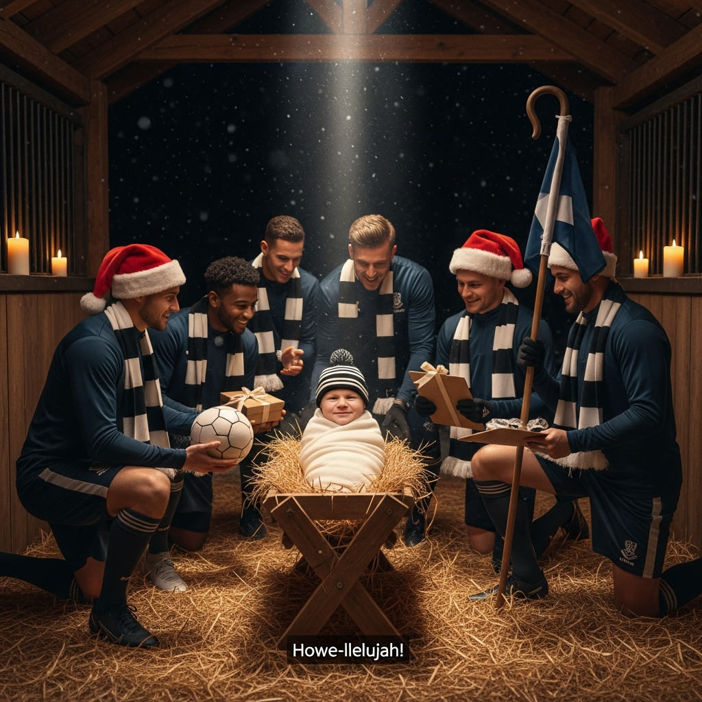 Newcastle united , Nativity, and Christmas Card