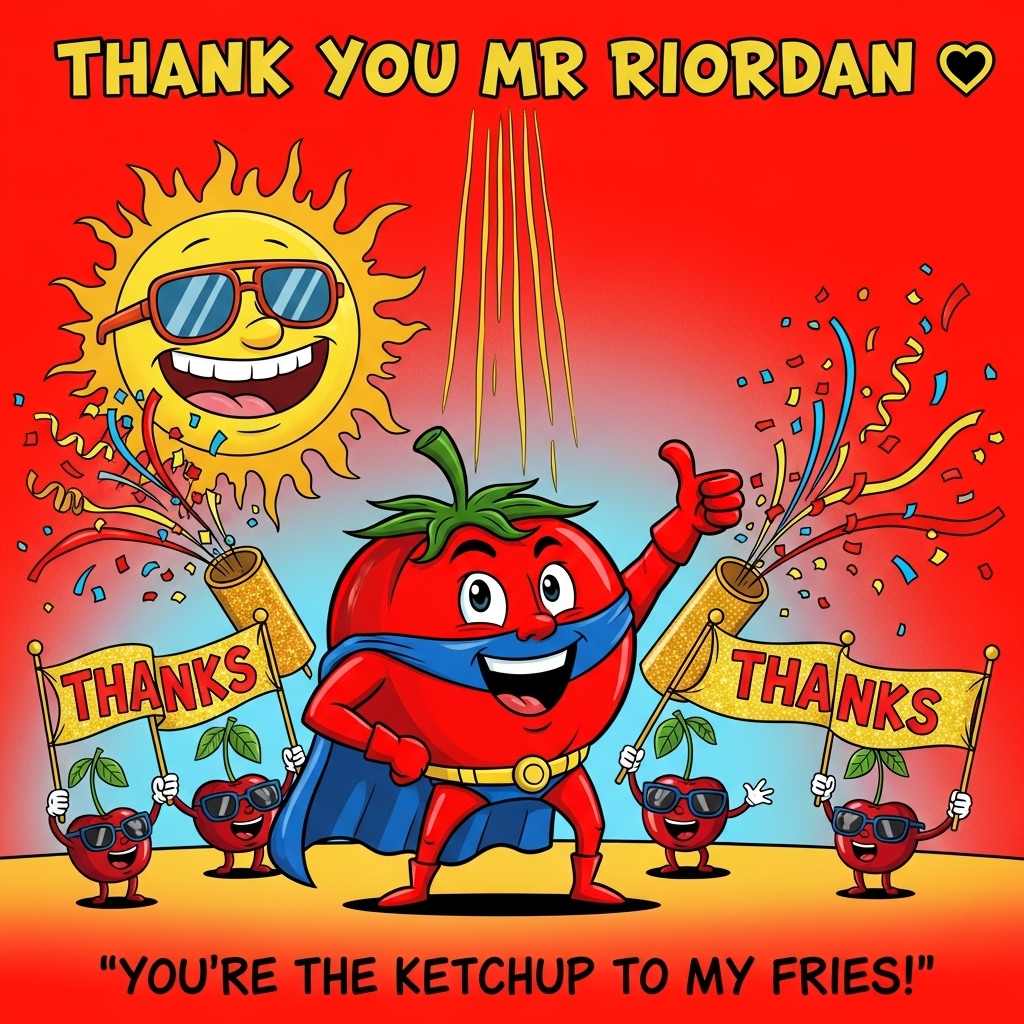 Red, and Thank-you Card