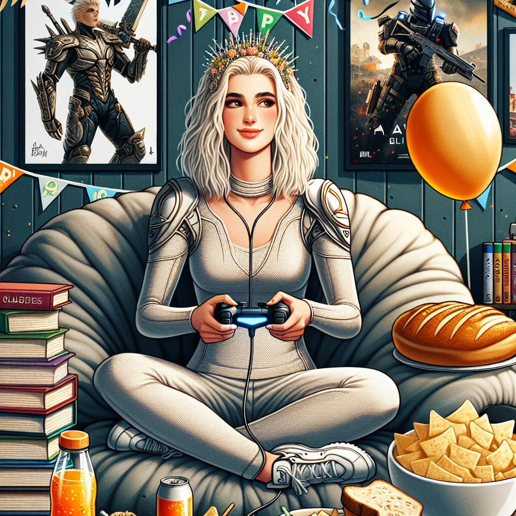 Taylor Swift, Romance novels, PlayStation 5, Crisps, Irn bru, Bread, Books, The Last of Us, and Uncharted Birthday Card