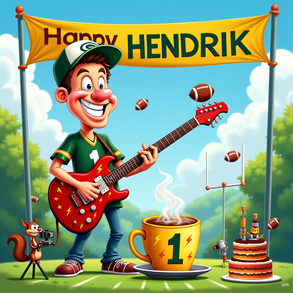 A orthodontist who loves football specially the greenbay packers, who played guitar, loves coffee and is also a Hobby photographer Birthday Card