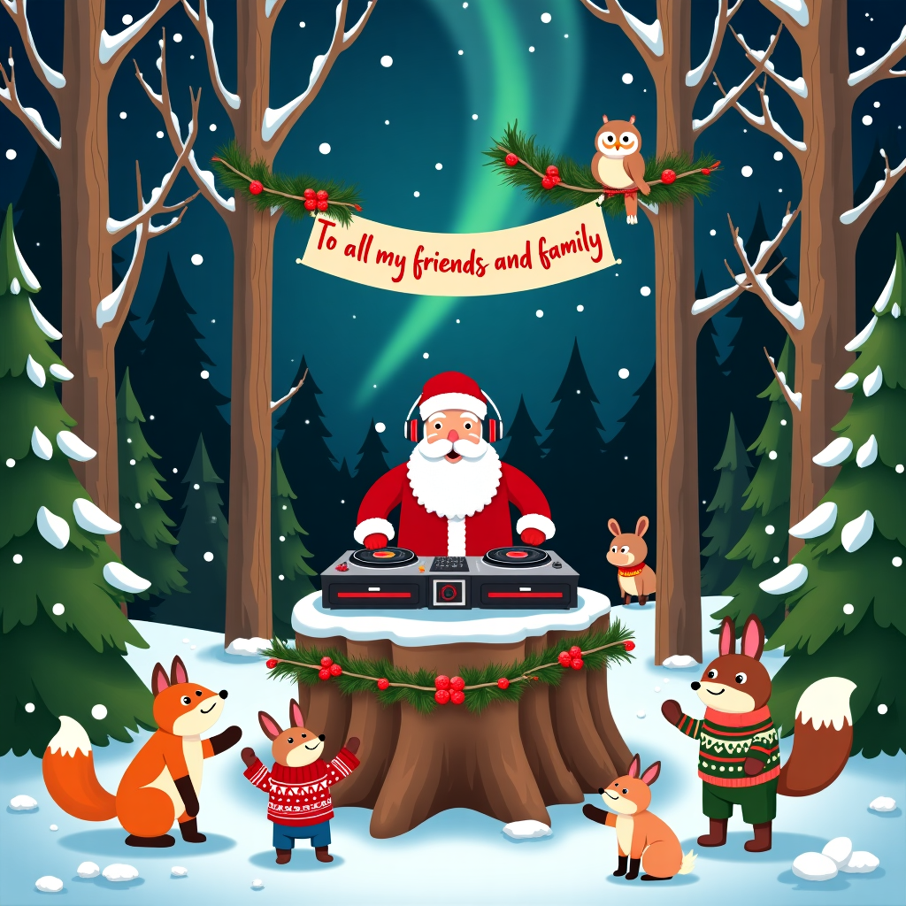 Dj decks Christmas Card