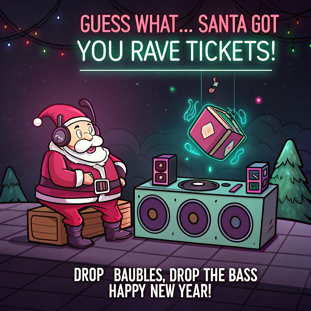 Rave , Music , Christmas card , Drum and bass , and New-year Card