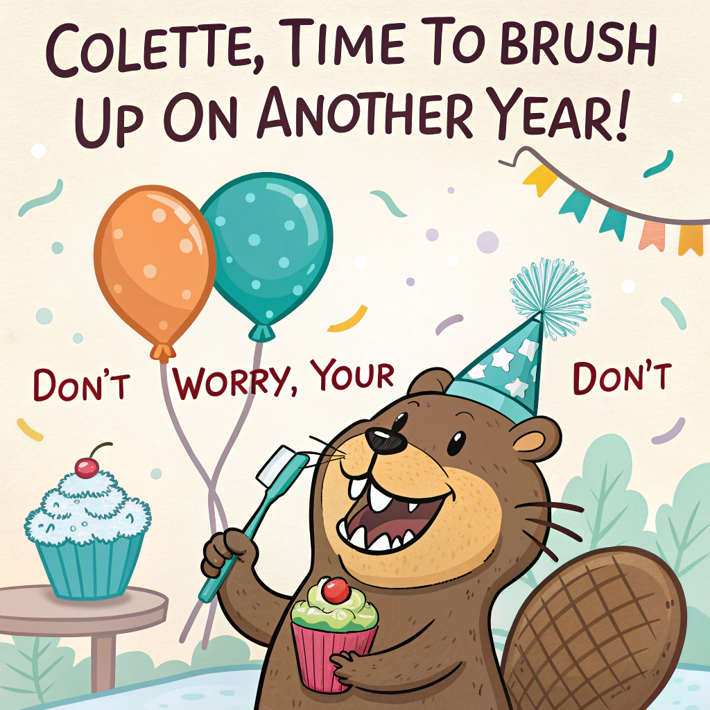 Bucky Beaver, and Birthday Card