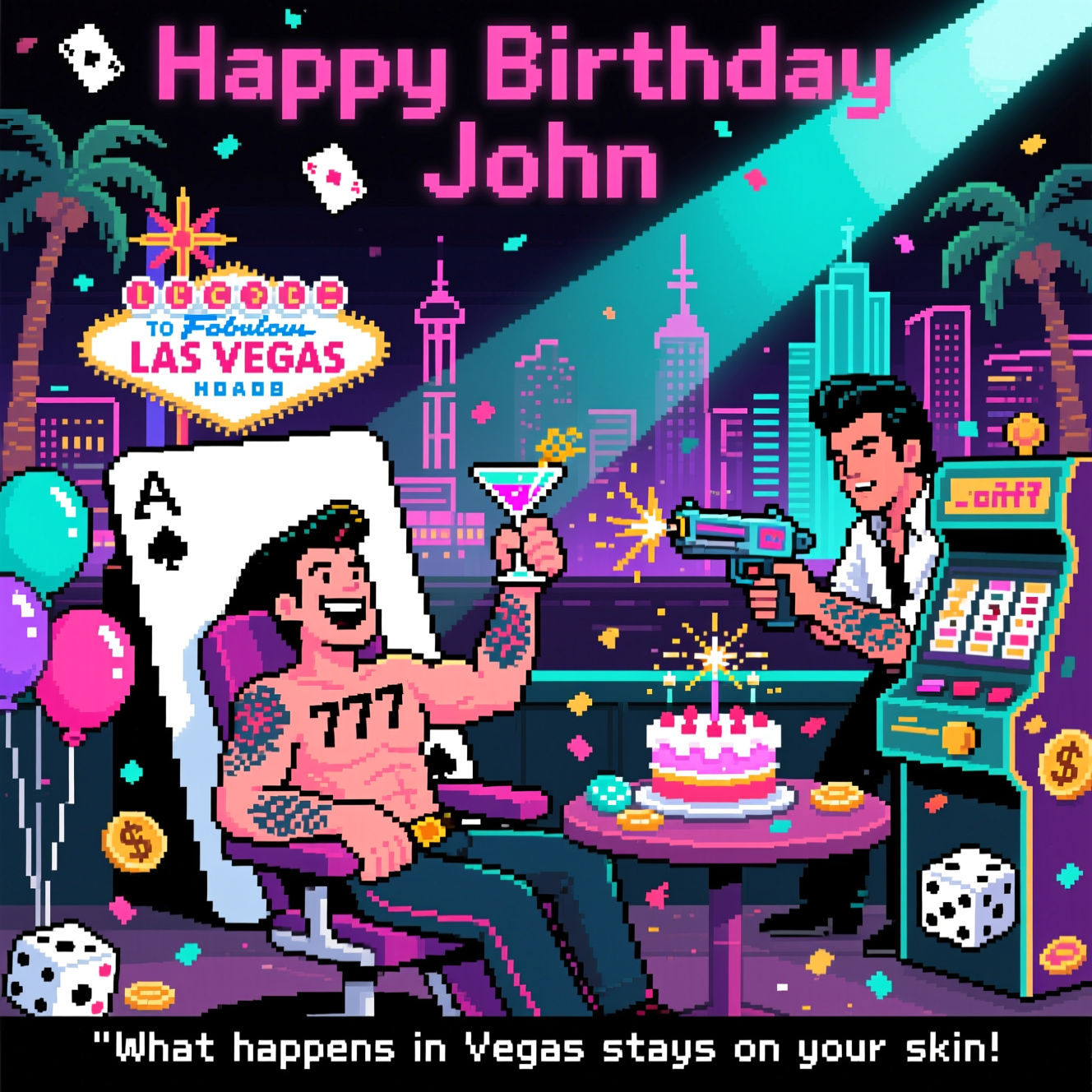 Las Vegas, Tattoo, , and Birthday Card