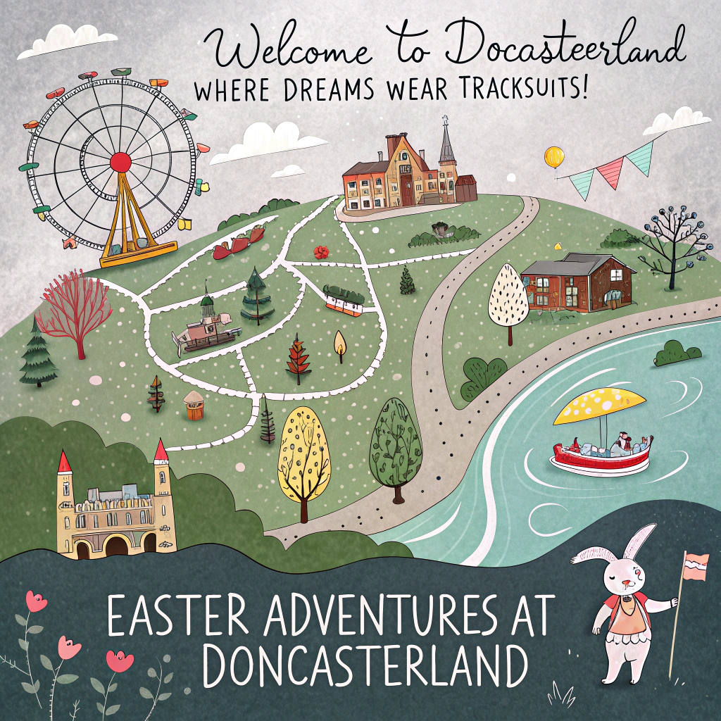 A mapped out plan for disneyland in Doncaster Easter Card