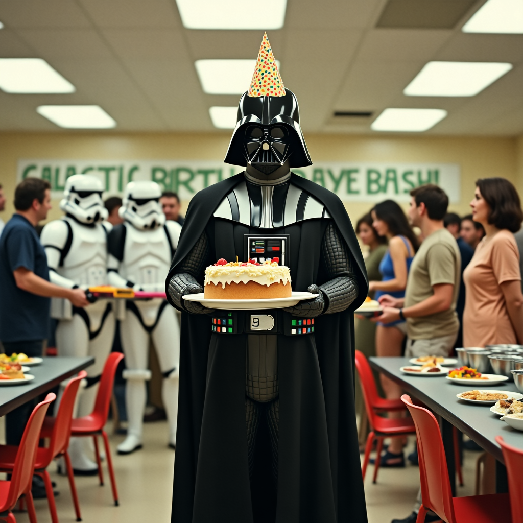 Darth vader, and Cafeteria Birthday Card