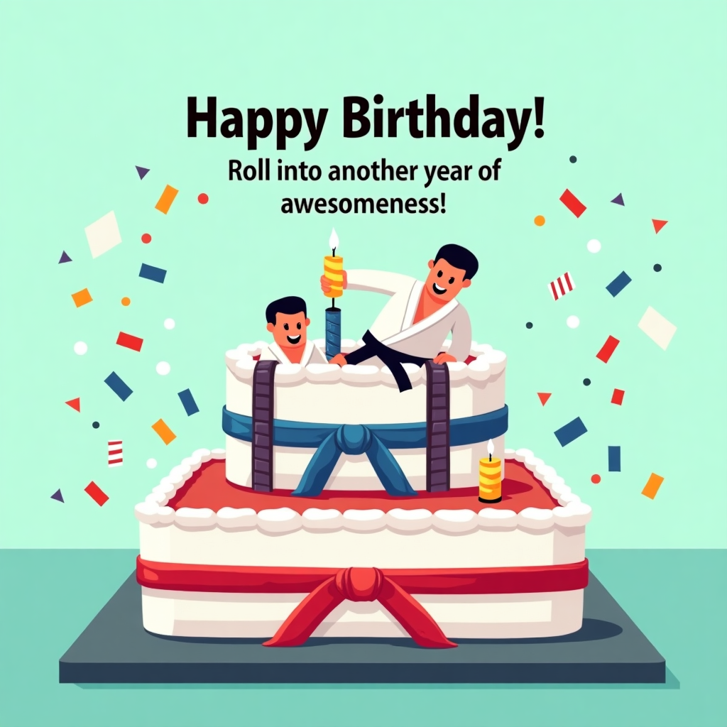 Jui jitsu Birthday Card