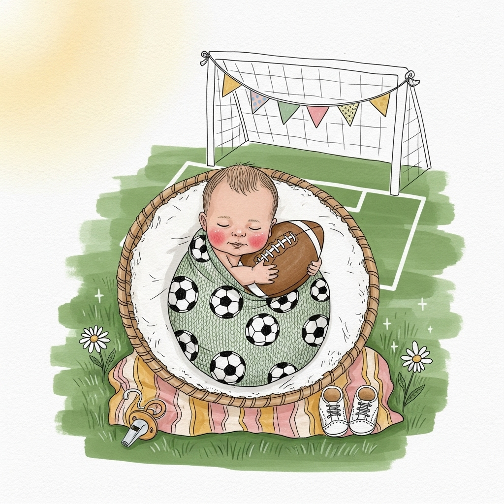 Football , and New-baby Card