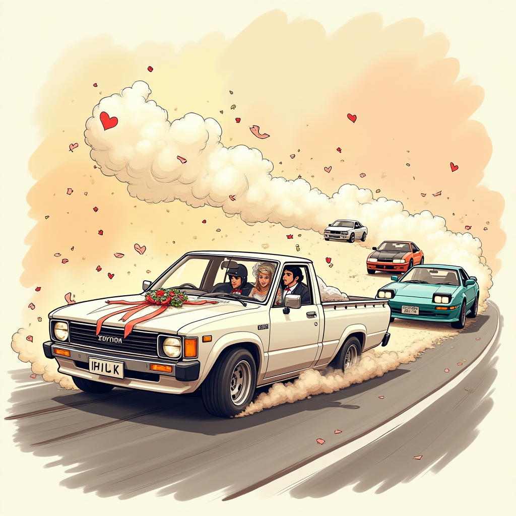 JDM cars, Drifting, Toyota Hilux, and Wedding Card