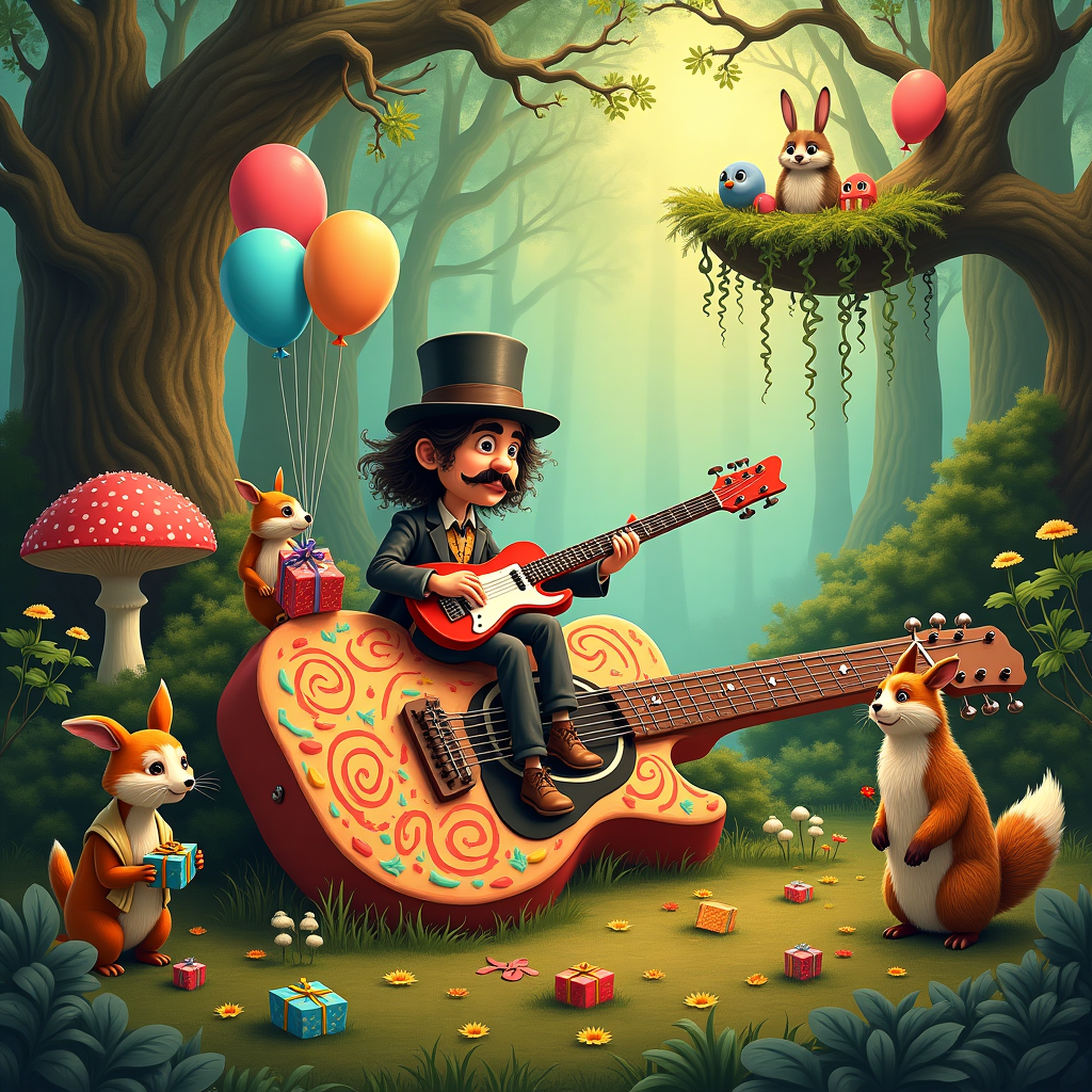 Frank Zapper, and Guitar Birthday Card